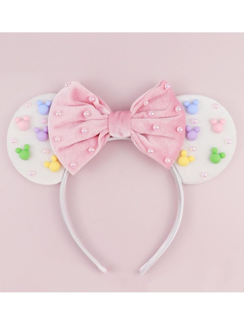 Women Multicolor Polyester Velvet Mickey Mouse Halloween Costume Headband
